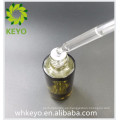 Botella de cristal cosmética transparente del envase del aceite esencial de lujo 30ml con el dropper de la prensa